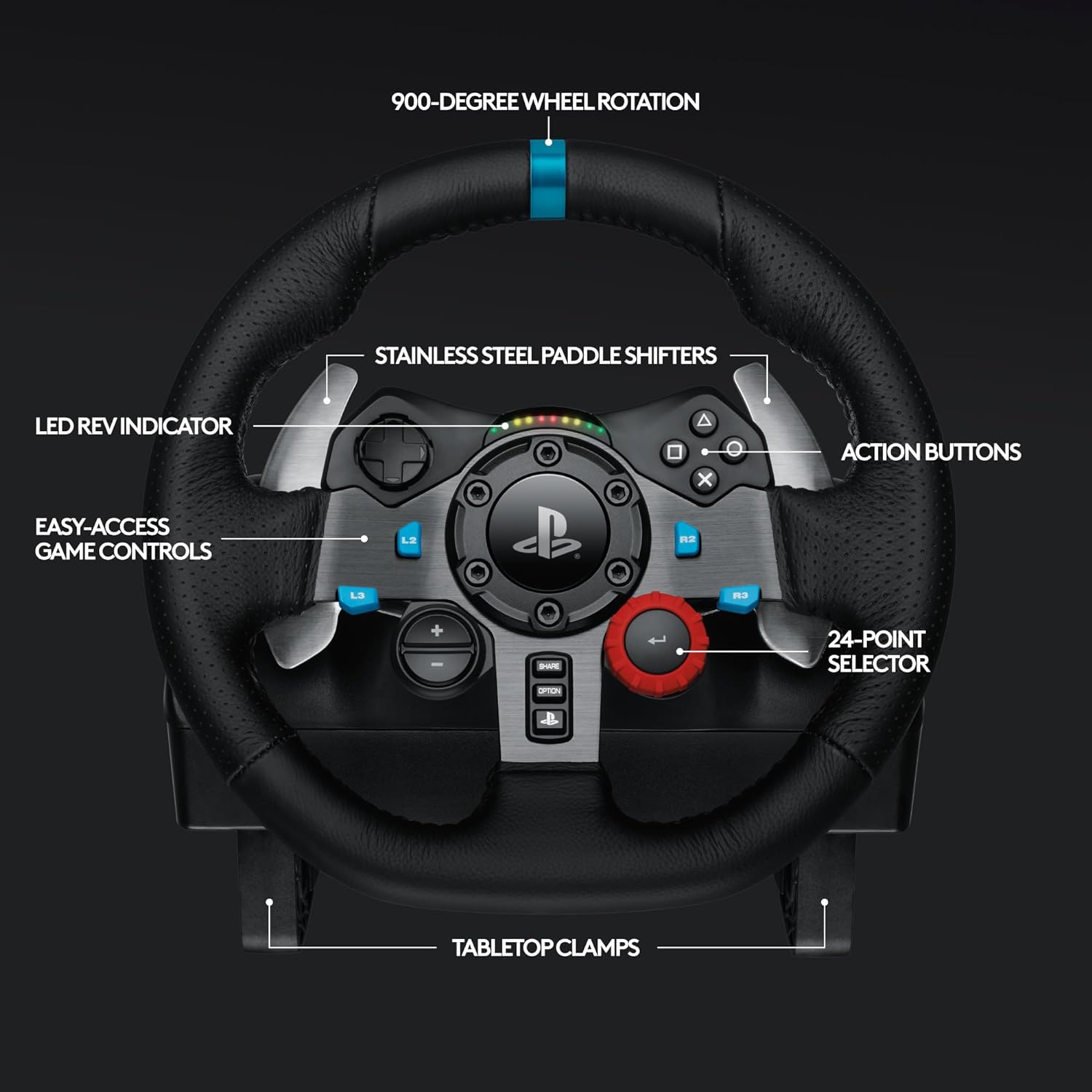  Logitech G29 Driving Force Racing Wheel and Floor Pedals